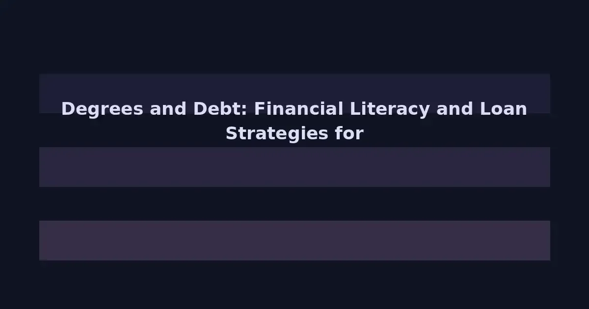 Degrees and Debt: Financial Literacy and Loan Strategies for LGBTQ+ College Students