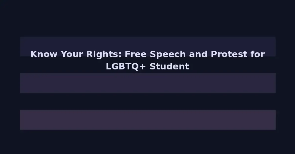 Know Your Rights: Free Speech and Protest for LGBTQ+ Student Activists in 2026