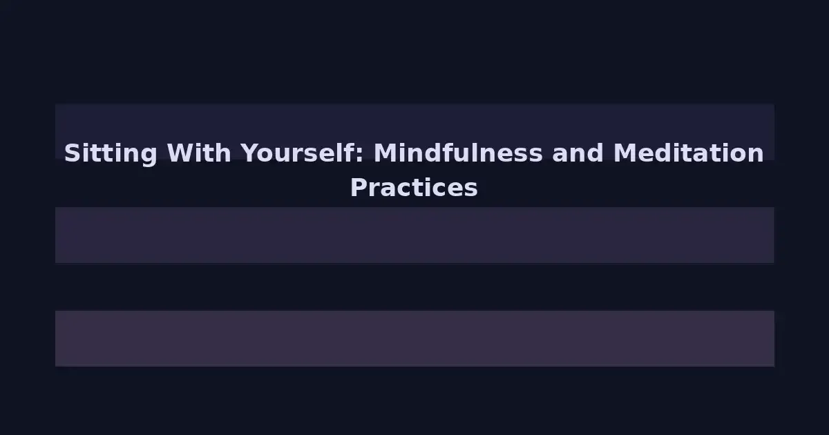 Sitting With Yourself: Mindfulness and Meditation Practices Adapted for Queer Students
